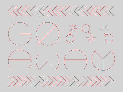 Goaway bomb custom type modern simple thin typography