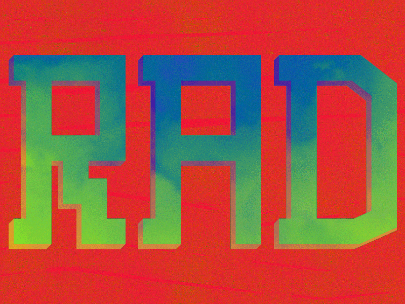 Rad (Animation) animation custom type film gif modern neon rad texture typography