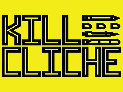 Kill It clean custom type minimal simple typography