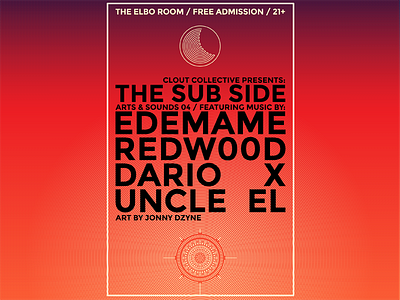 Sub Side 04 chicago dj flyer gig gradient linework live minimal music pattern poster typography