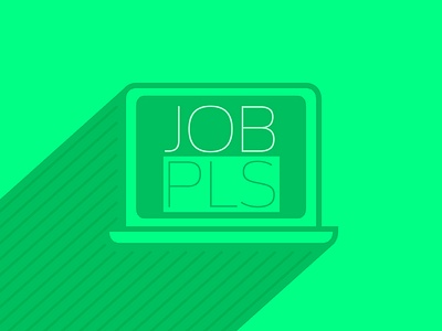 JobPLS flat laptop macbook minimal typography