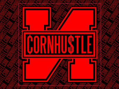 Cornhustle Stickers black dj djing logo music nebraska red sticker