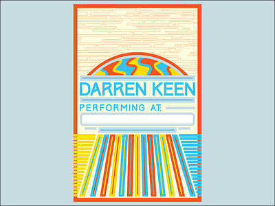 Darren Keen Tour Flyer clouds dj flyer light minimal music pattern poster sky tour typography ufo