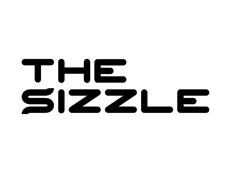 The Sizzle Logo Ideas custom type grill logo typography