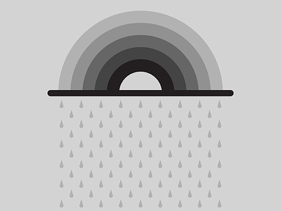 Sad Rainbow geometric grey illustration linework minimal modern rain rainbow sad
