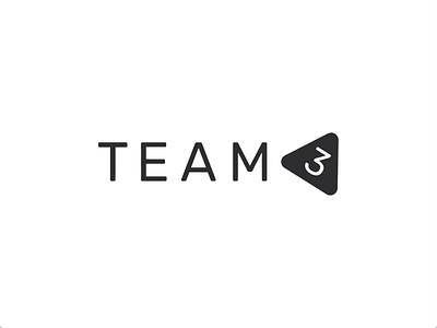 Team3 Logo adobe animation branding logo team three typography xd