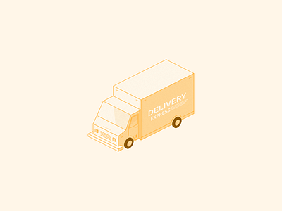 Delivery Truck affinity designer delivery design illustration isometric orange shipping vector