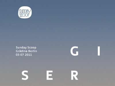 Sunday Scoop — Berlin Garden minimal photography poster type