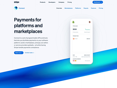 Connect Microsite animation connect landing page marketplaces platforms product