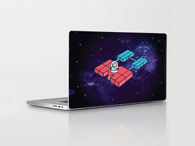 Mapbox Laptop Skin astronaut m macbook mapbox spaceship sticker