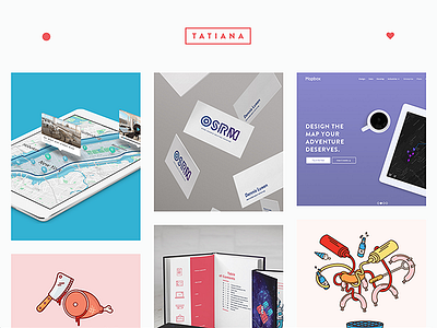 Redesign tatiana.be animation colorful gif grid new portfolio tatiana ui