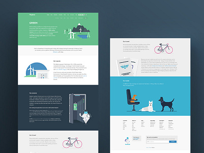 Green at Mapbox bike data center dogs flat green illustration mapbox windmill