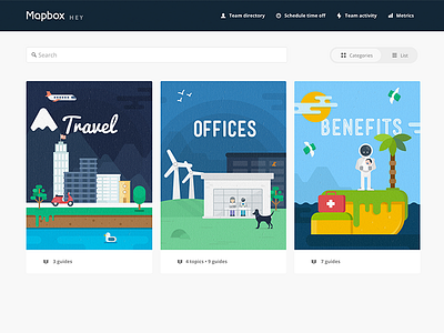 Mapbox's internal guides benefits guides illustration mapbox offices travel