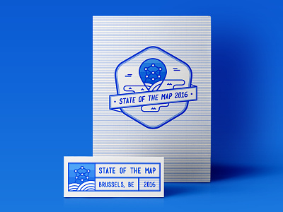 State Of The Map - Brussels - Concept atomium badge branding brussels conference logo map pin sotm
