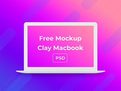 Free Mockup Clay Macbook