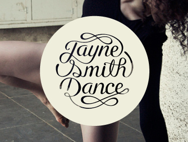 Jayne Smith Dance Logo Colour 2 colour hand drawn logo typography