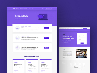 Events Hub branddesign events fintech hiring hub web webdesign