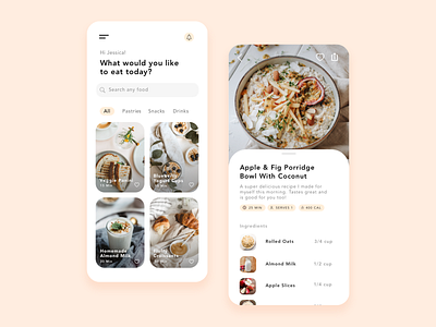 Recipe App app design dailyui food app graphic design mobile design recipe recipe app ui ui design