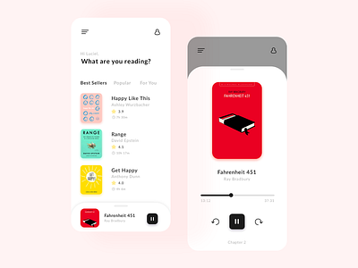 Reading app app design dailyui ebook ebook app ebooks mobile design podcast reading reading app ui ui design