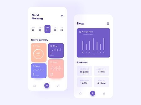 Health Tracker by Julia Nasser on Dribbble