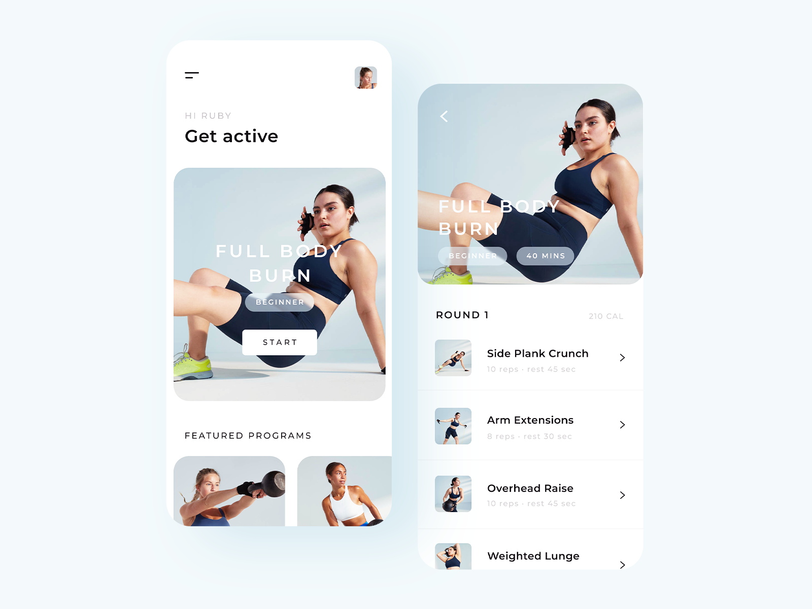 Fitness App Exploration by Julia Nasser on Dribbble