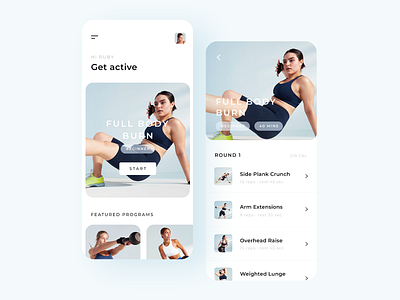 Fitness App Exploration app design dailyui exercise fitness fitness app mobile design ui ui design