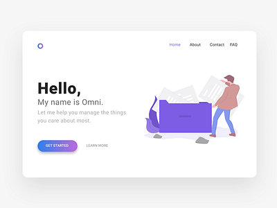 DailyUI 003 - Landing Page