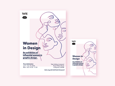 Women In Design graphic design illustration leaflet museum poster design