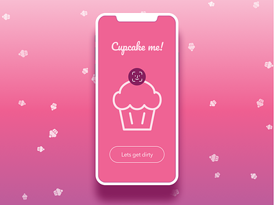Cupcake me! ai app colors concept cupcake design faceid framer fresh iphone sketch