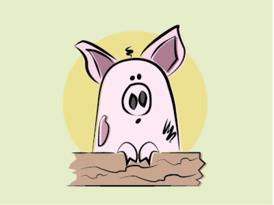 Vasyan bro. character illustrator pig