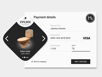 Daily UI #002: Credit Card Checkout branding checkout creditcardcheckout dailyui dailyui002 form interface design ui user experience ux