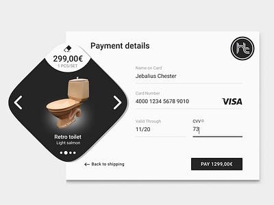 Daily UI #002: Credit Card Checkout