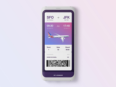 DailyUI Day#023 -Boarding Pass- adobexd apps art direction dailyui debut design grid interactive ios ui user experience user interface ux web design