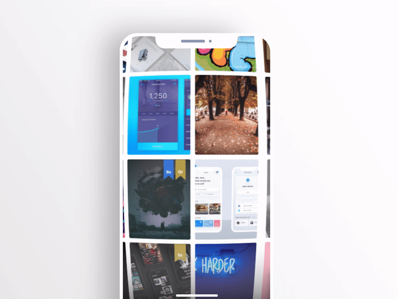 New Behance home screen navigation Concept! adobexd ae animation behance debut grid home page interaction design interactive ios madewithadobexd navigation sphere ui user experience user interface ux