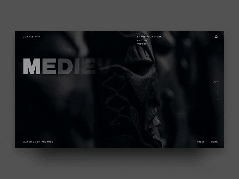 Landmark photography website landing screen web design after effects ae user interface design user experience animation adobexd dailyui grid interactive ux ui