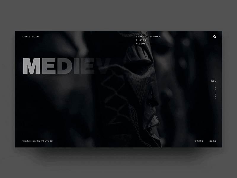 Landmark photography website landing screen adobexd ae after effects animation dailyui design grid interactive ui user experience user interface ux web design