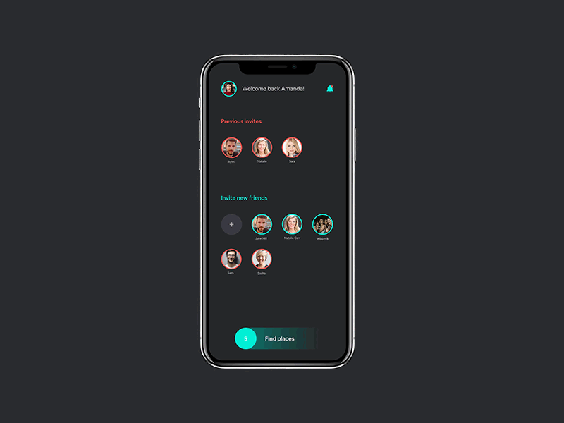 POINT App step 2 adobexd animation apps dailyui design grid interactive ios ui user experience user interface ux