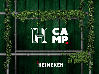 H Camp by Heineken beer branding event identity illustrator logo