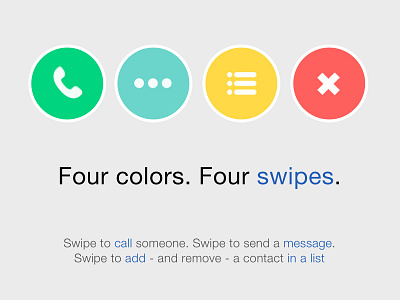 Four colors. Four swipes. app ios iphone swipe