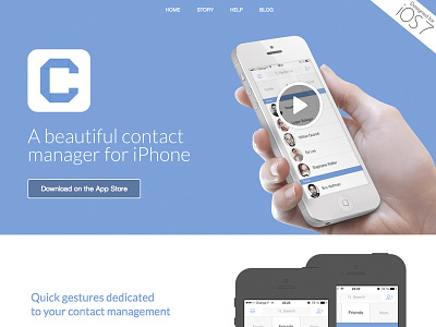 Connect's new website app icon connect flat ios7 iphone 5s iphone app landing page video website