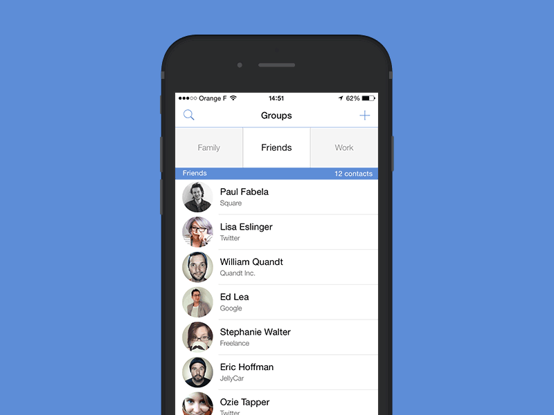 Add colors to your groups of contacts app colors contacts ios iphone tags
