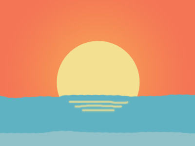 Sunrise over the sea by Olivier Jaouen on Dribbble