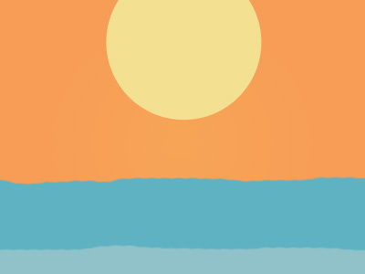 Sun rised over the sea by Olivier Jaouen on Dribbble