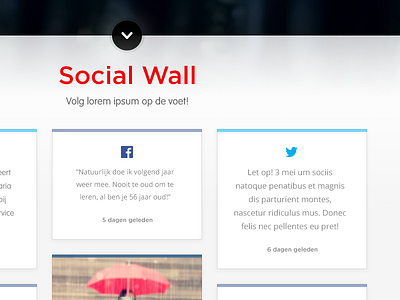 Social Wall arrow cards facebook instagram scroll social social media twitter