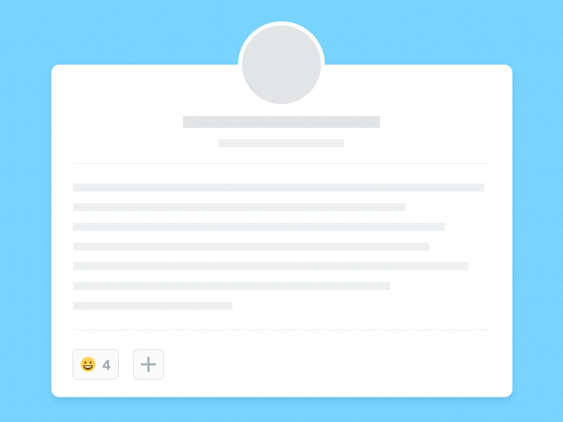 Exploration: Quick reply with Emojis cards comment emoji exploration flat pop up principle prototype reply smiley