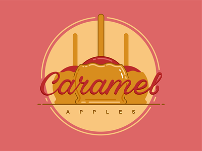 Caramel Apples apples autumn dribbleweeklywarmup illustraion illustrator vector