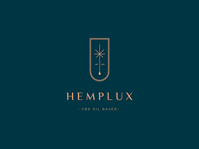 HEMPLUX Logo brand identity branding cannabis logo cbdoil hemp logo hemp oil illustrator logo minimal minimal logo visual design weed