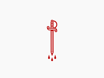 Sword/ Pencil blod brand identity branding logo minimal minimal logo pencil sword sword logo visual design