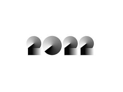 Happy 2022! 2022 brand identity gradient illustration logo minimal minimal logo number numberdesign visual