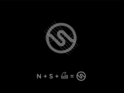 N + S Logo brand identity branding design fitness fitness logo flatdesign illustration illustrator logo logo concept minimal minimal logo n logo s logo visual visual design wave logo waves